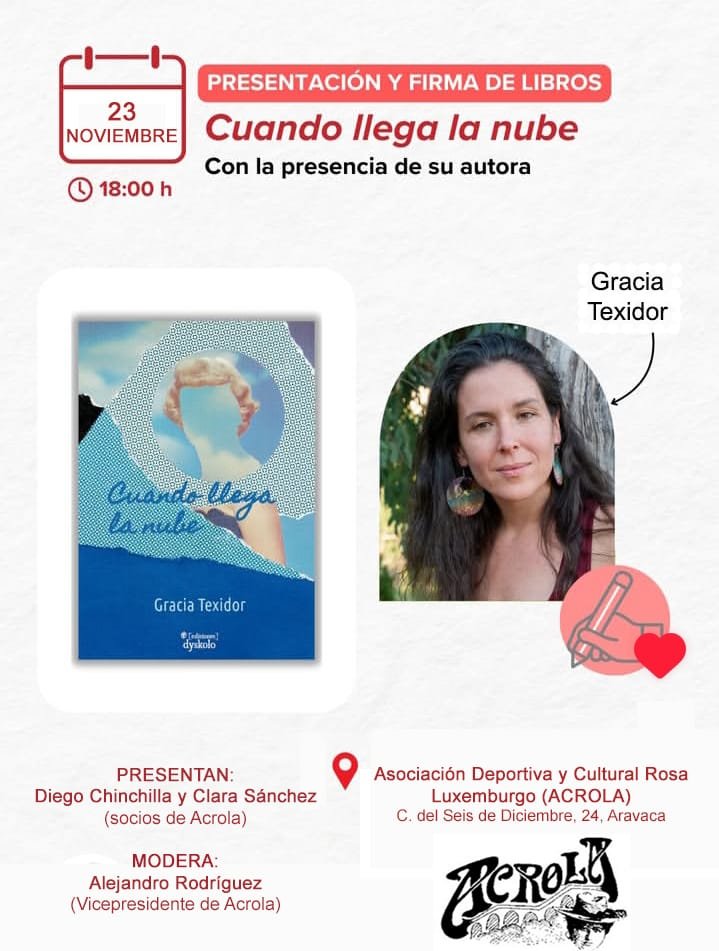 Cuando llega la nube, de Gracia Texidor