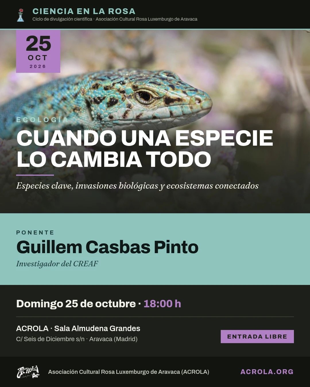 Cartel de Cuando una especie lo cambia todo