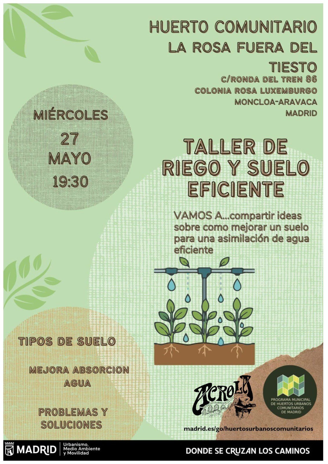 Taller de riego y suelo eficiente